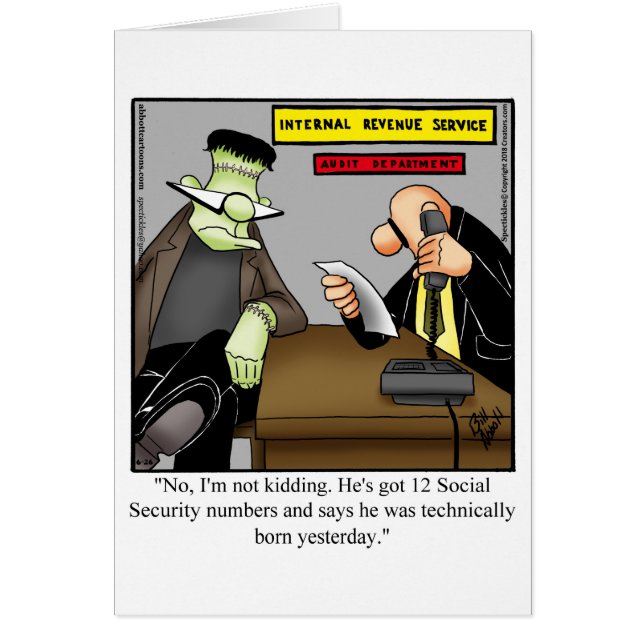 Funny National Boss's Day Card "Spectickles" (Vorne)