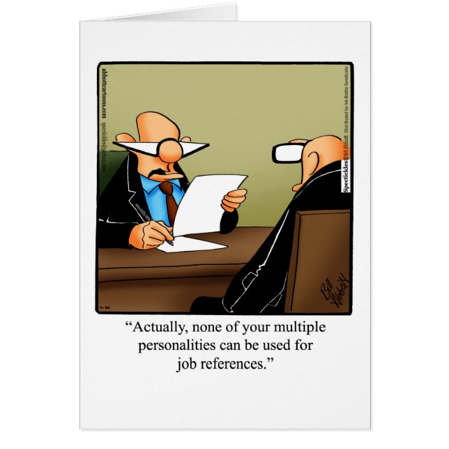 Funny National Boss's Day Card "Spectickles" (Vorne)