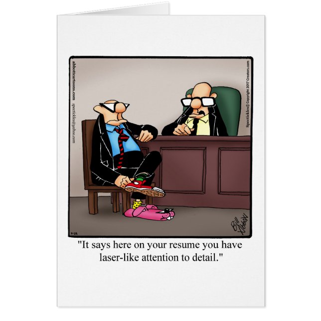 Funny National Boss's Day Card "Spectickles" (Vorne)
