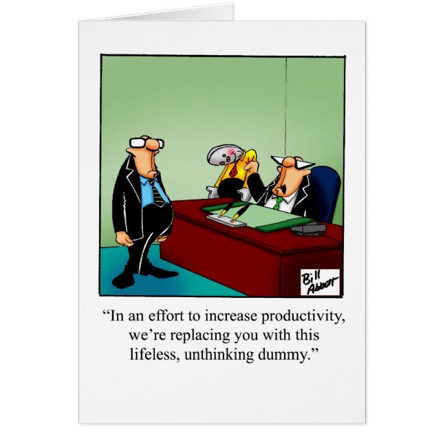 Funny National Boss's Day Card "Spectickles" (Vorne)