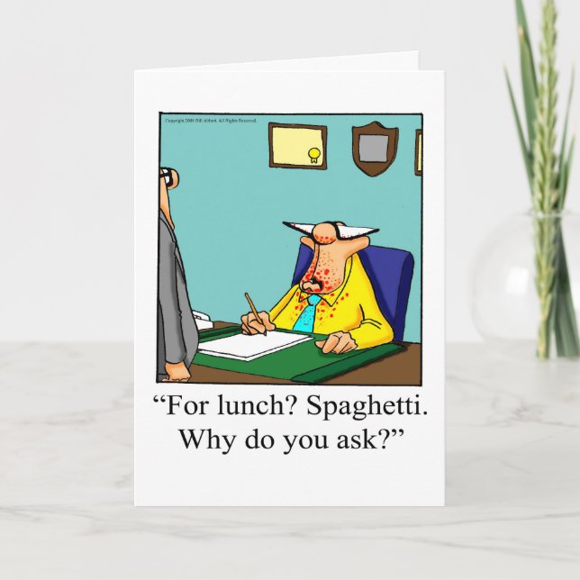 Funny National Boss's Day Card "Spectickles" Karte (Vorderseite)