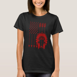Funny Native American Flag Geschenk Cool USA Tribe T-Shirt