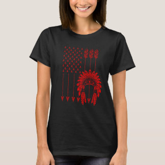 Funny Native American Flag Geschenk Cool USA Tribe T-Shirt