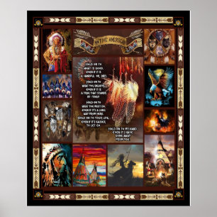 Funny Native American Gabe Lover Poster