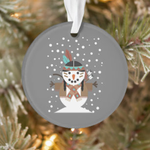 Funny Native American Weihnachtsbaumdekorationen Ornament