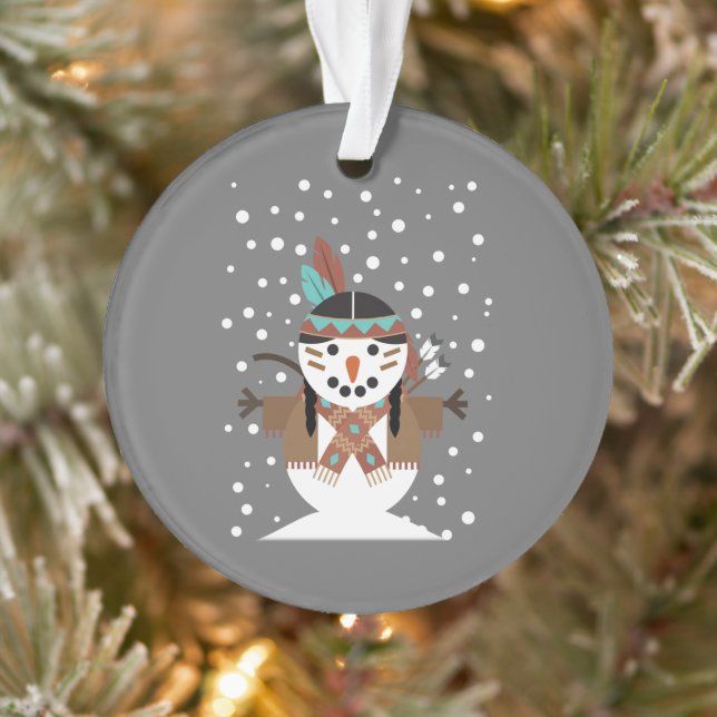 Funny Native American Weihnachtsbaumdekorationen Ornament (Baum)