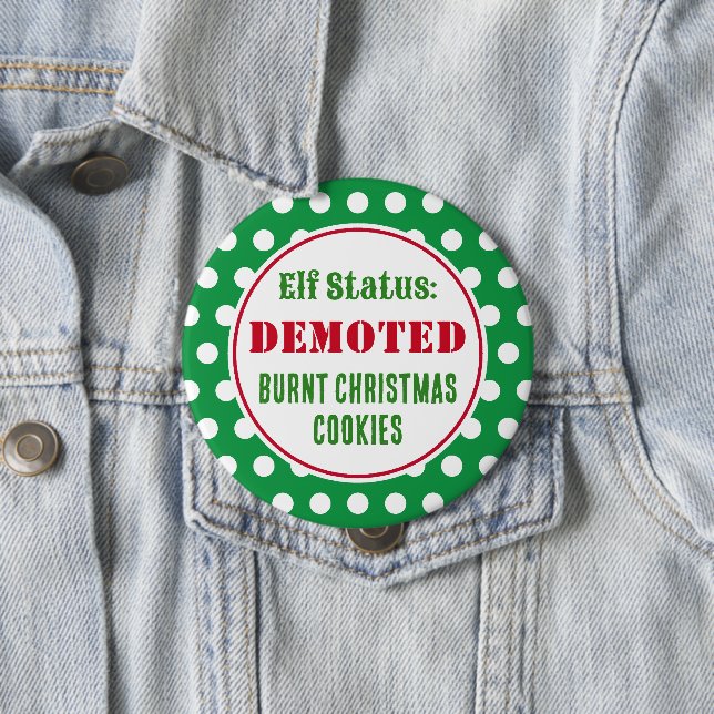 Funny Naughty Christmas Elf Button (Beispiel)