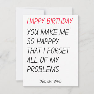Funny Naughty Dirty Happy Birthday Card Feiertagskarte