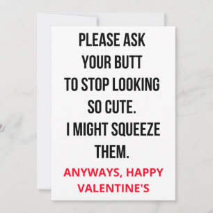 Funny Naughty Dirty Valentines Card Feiertagskarte