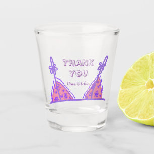 Funny Naughty Lila Lingerie Bachelorette Danke Schnapsglas