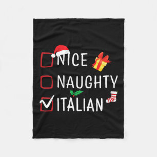 Funny Naughty Nice Italienische Weihnachtsfamilie  Fleecedecke