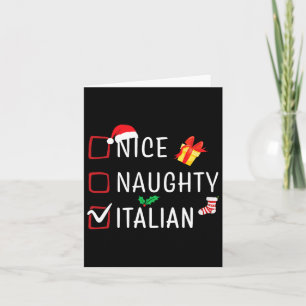 Funny Naughty Nice Italienische Weihnachtsfamilie Karte