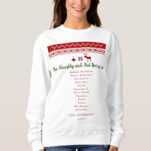 Funny Naughty Not Sorry Christmas Nordic Familie Sweatshirt