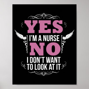 Funny Naughty Nurse Unglaublich witzig Krankenpfle Poster