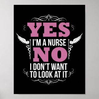 Funny Naughty Nurse Unglaublich witzig Krankenpfle Poster