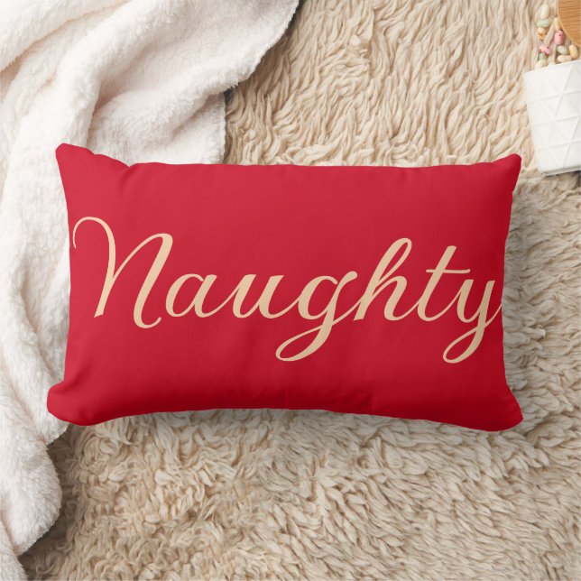 Funny Naughty (oder Nizza) Word Holidays Red Waist Lendenkissen (Decke)