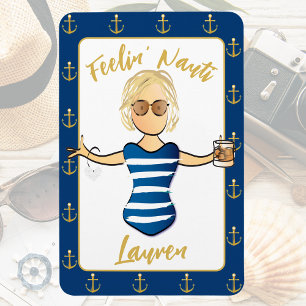 Funny Nautical Decor für ihr Gefühl Nauti Door Magnet