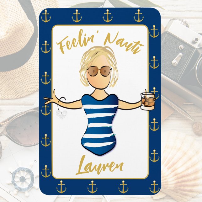 Funny Nautical Decor für ihr Gefühl Nauti Door Magnet (Von Creator hochgeladen)