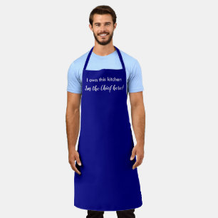 Funny Navy Blue Chef der Küche Schürze