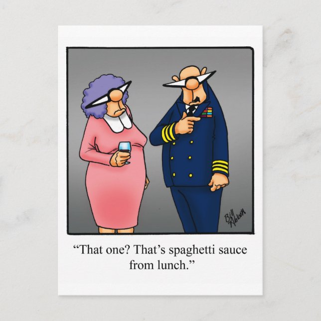 Funny Navy Military Cartoon Geschenk! Postkarte (Vorderseite)