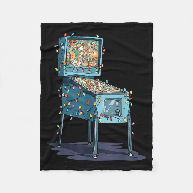 Funny Nball Machine Christmas Graphics Lights Love Fleecedecke (Vorderseite)