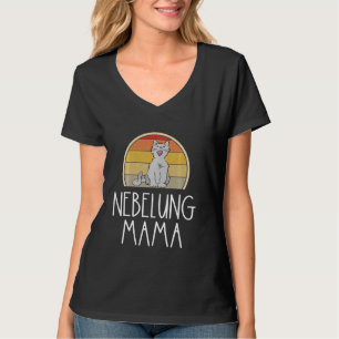 Funny Nebelung Mama Mama Mother Lover Retro Gray C T-Shirt