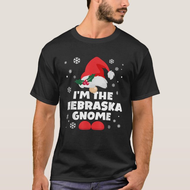 Funny Nebraska Gnome Family Matching Group Happy C T-Shirt (Vorderseite)