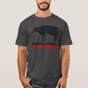 Funny Nebraska Republik Kalifornien Staatsflagge P T-Shirt