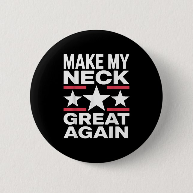 Funny Neck Operation Kunst für Männer Frauen Kinde Button (Vorderseite)