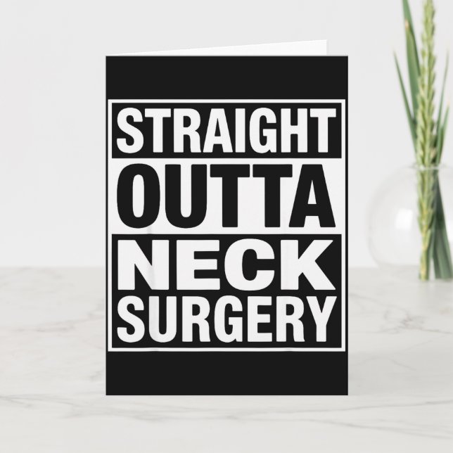 Funny Neck Surgery Art For Men Women Injury Neck S Karte (Vorderseite)