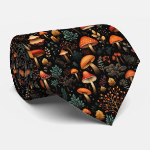 Funny Neck Tie mit Mushroom Pattern Krawatte
