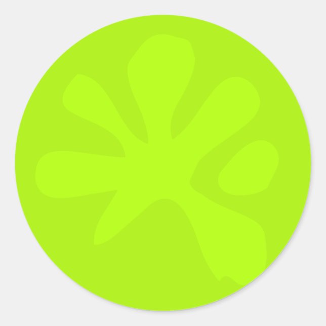 Funny neGreen Slime Grafik Moderne Spaß Kinder Runder Aufkleber (Vorderseite)