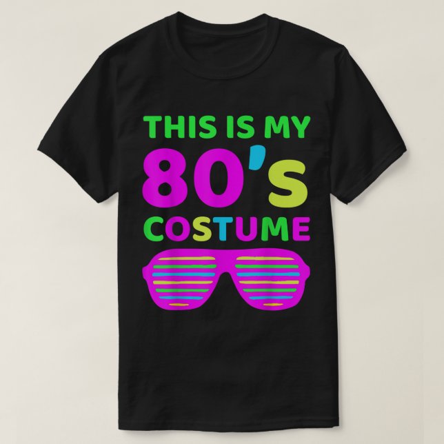 Funny Neon 80s Costume Retro Design T-Shirt (Design vorne)