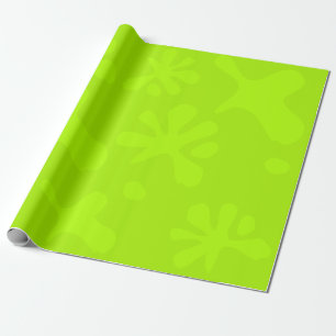 Funny neon grüne Schleime Farbe spritzig spieleris Geschenkpapier