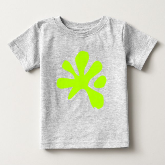 Funny neon grüne Schleimfarbe spritzig niedlich Baby T-shirt (Vorderseite)