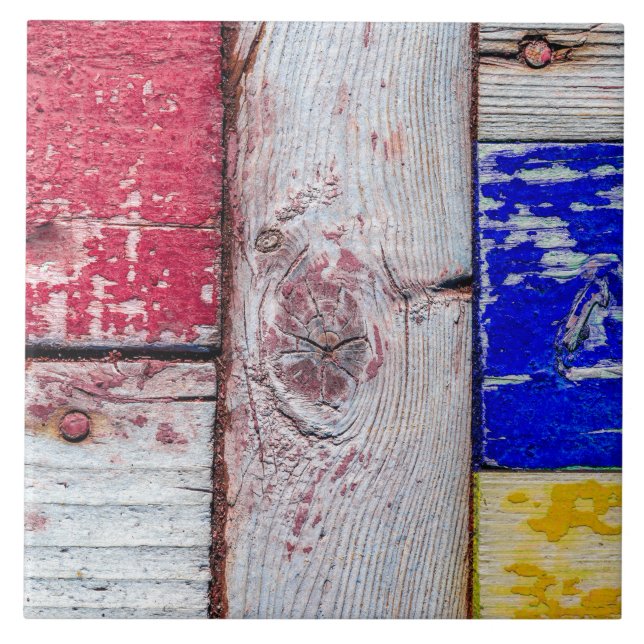 Funny Neoplastici Holzkunst Stil Fliese (Vorderseite)