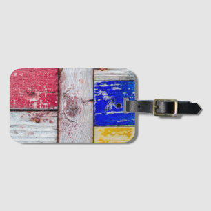 Funny Neoplastici Holzkunst Stil Gepäckanhänger