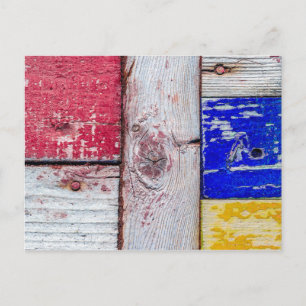 Funny Neoplastici Holzkunst Stil Postkarte