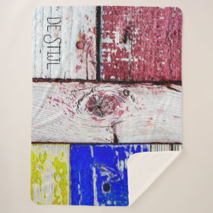 Funny Neoplasticism Holzkunst Stil anpassbar Sherpadecke