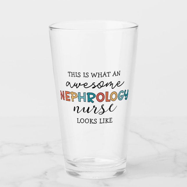 Funny Nephrology Nurse Phantastische Wertschätzung Glas (Vorderseite)
