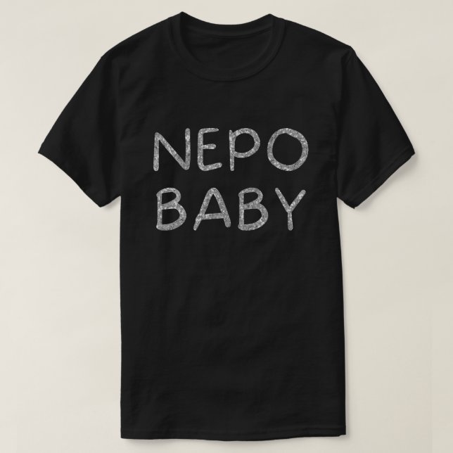 Funny Nepo Baby Glitzer T-Shirt (Design vorne)