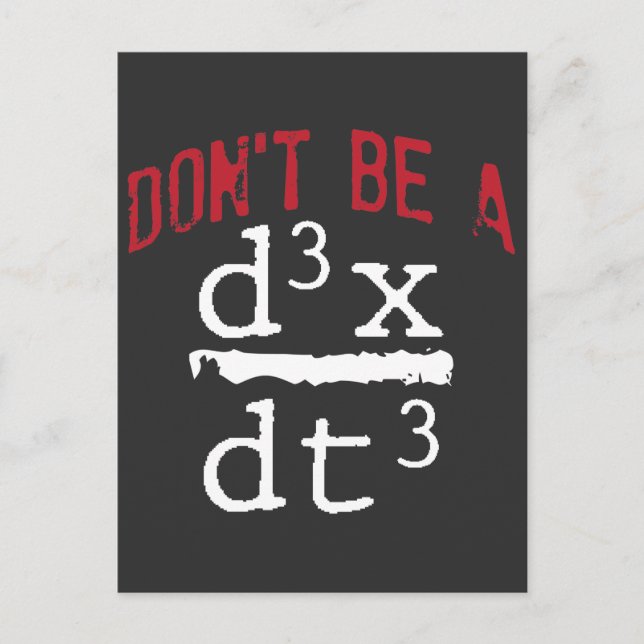 Funny Nerdy Math Physics Joke Geek Mathematik Postkarte (Vorderseite)