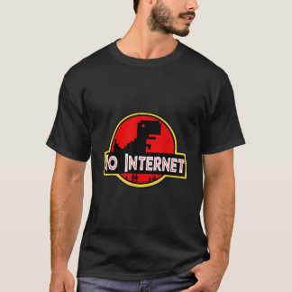 Funny Nerdy No Internet Dinosaur Computerwissensch T-Shirt