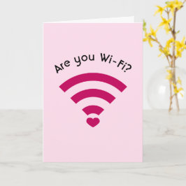 Funny Nerdy Wi-Fi Valentines Karte