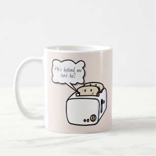 Funny Nervast Toast and Evil Toast Cartoon Kaffeetasse