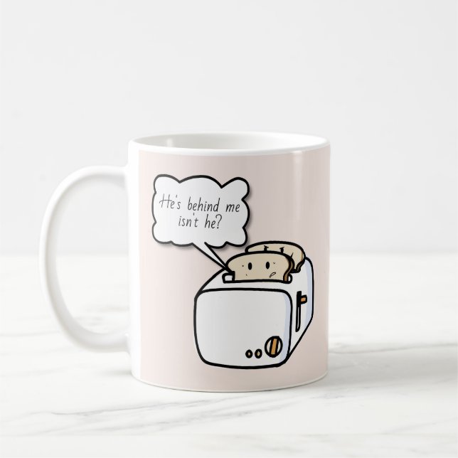 Funny Nervast Toast and Evil Toast Cartoon Kaffeetasse (Links)