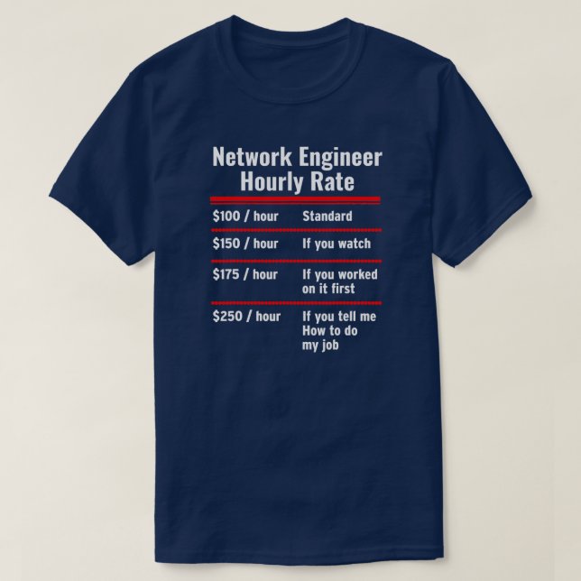 Funny Network Engineer Graphic Information T-Shirt (Design vorne)