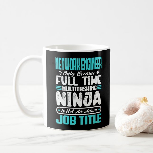 Funny Network Engineer Job Title Professionals Kaffeetasse (Mit Donut)