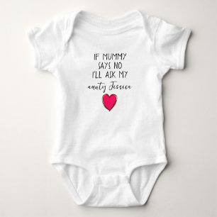 Funny neugeborenes Geschenk von Tante personalisie Baby Strampler