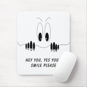 Funny Neugier Augen - Lächeln - Ihren Text/Farbe h Mousepad